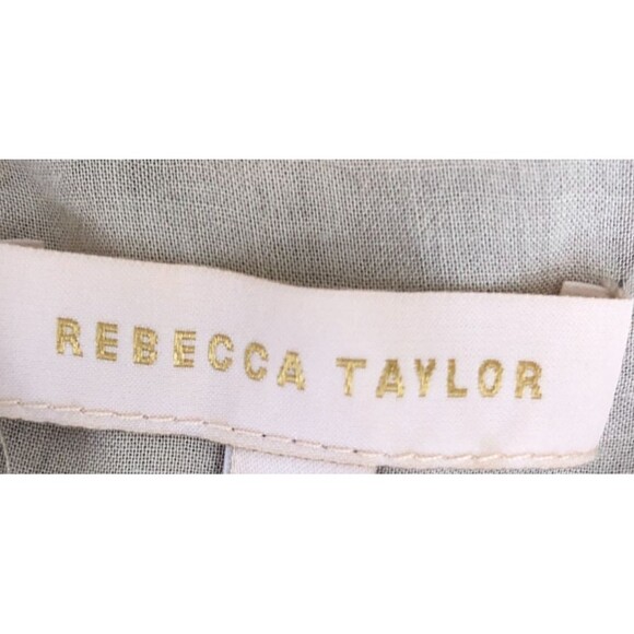 Rebecca Taylor Romantic Flowy Boho Ruffle Hem‎ Silk Blend Mini Dress $395 Sz 14 - Picture 10 of 16